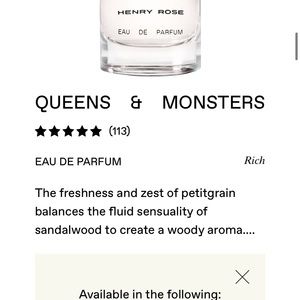 Henry Rose Queens and Monsters Perfume